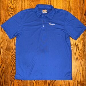 Oobe Official Chick-fil-A Hydrovent Polo Shirt Employee Uniform Large Blue
